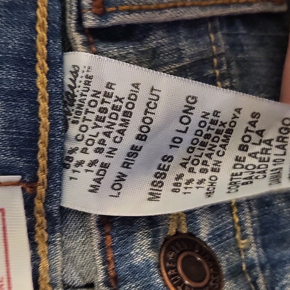 Vintage Women's Levi's 10 Long Stretch Low Rise Bootcut - Picture 6 of 12